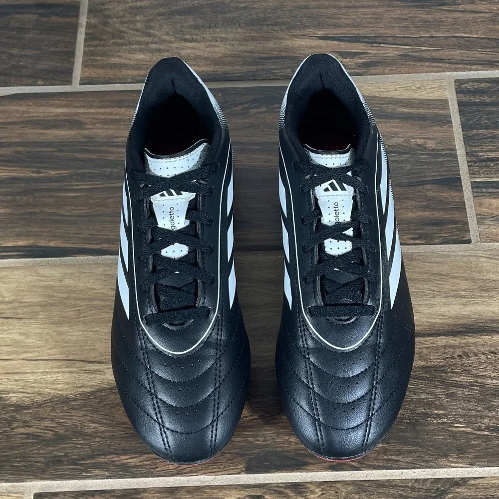adidas Goletto IX FG MG Soccer Shoes Mens 6.5 Black White Futbol Sneaker Cleats